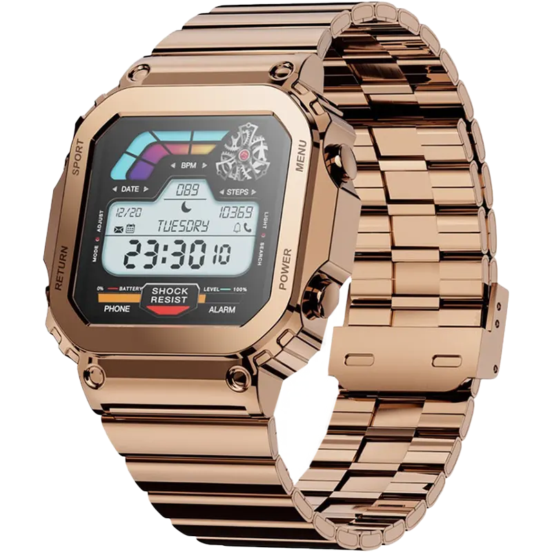 Porodo Nomad Smartwatch 1.54 Display Gold Mascom International.webp